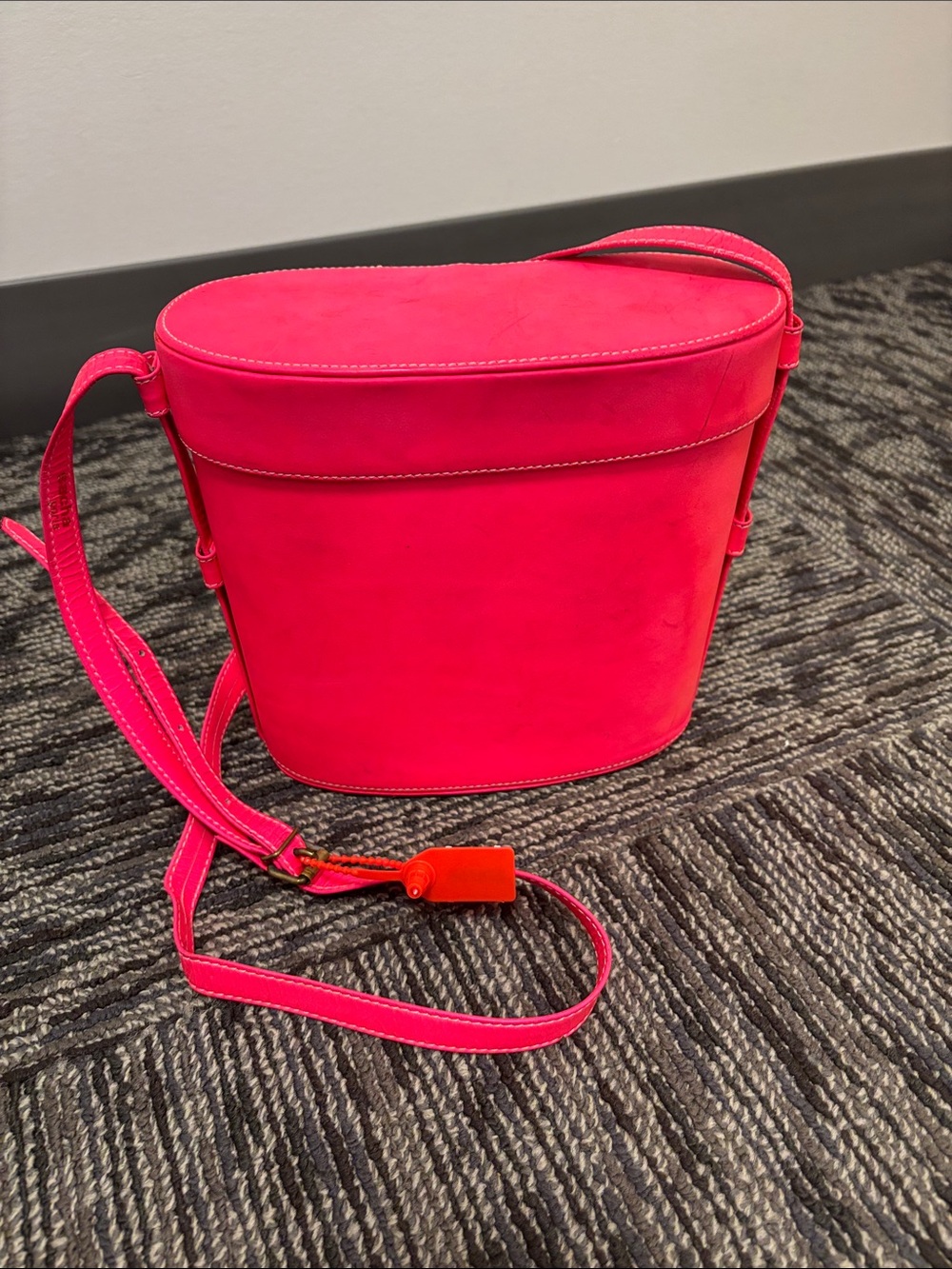 Sacha London Paris Hot Pink Crossbody Bucket Bag